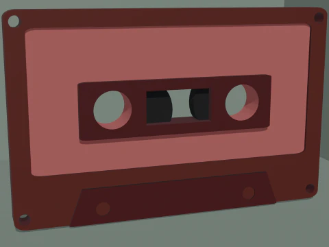 Cassette Low poly 3D Model
