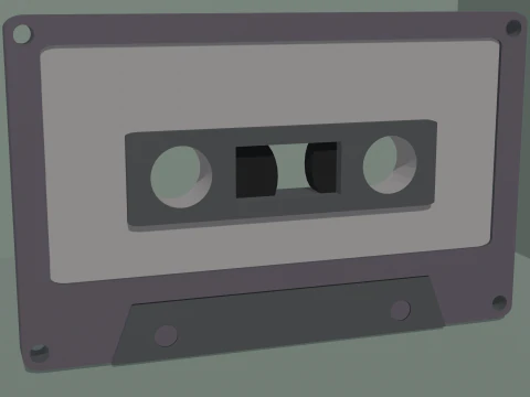 Cassette Low poly 3D Model