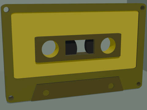 Cassette Low poly Modello 3D