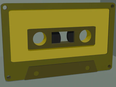 Cassette Low poly 3D Model