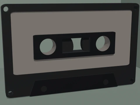 Cassette Low poly 3D Model