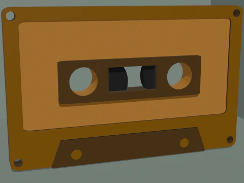 Cassette Low poly 3D Model