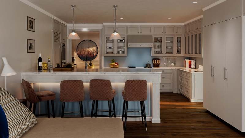 Classical Kitchen 3D 모델 .c4d .max .obj .3ds .fbx .stl .blend