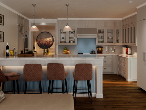 Classical Kitchen 3D Model