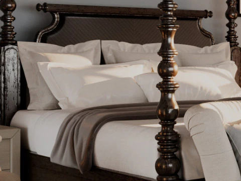 Classic Luxury Bedroom Interior 3D Model