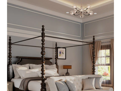Classic Luxury Bedroom Interior 3D Model
