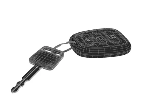 Car Key And Remote 3D Model