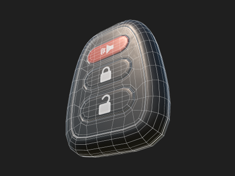 Car Key Remote Modèle 3D