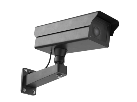 Zwarte beveiligingscamera 3D Model