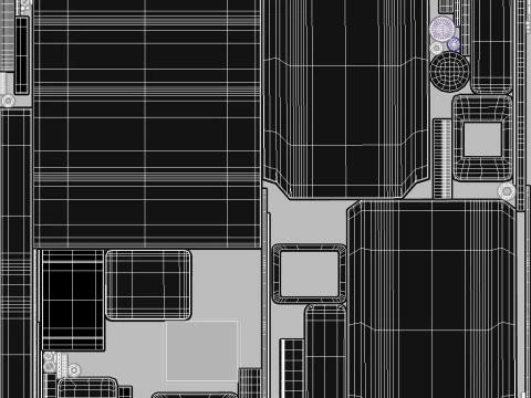 Zwarte beveiligingscamera 3D Model