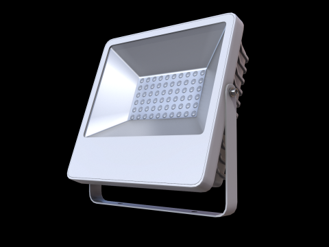 White Flood Light Modelo 3D