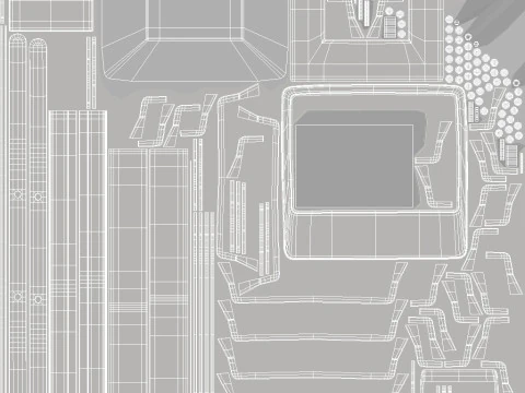 Luce di inondazione bianca Modello 3D