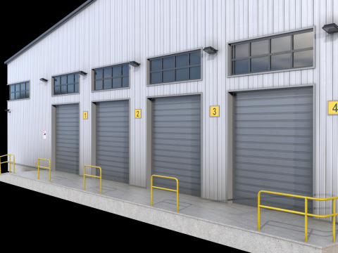 Industrial Building 3D मॉडल
