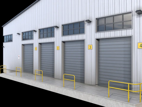 Industrial Building 3D Model