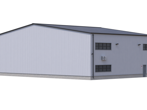 Industrial Building 3D मॉडल