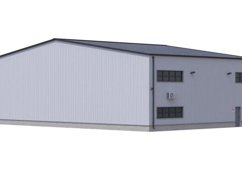 Industrial Building 3D Model