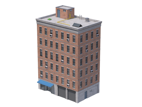 Apartment Building 2 3D Model