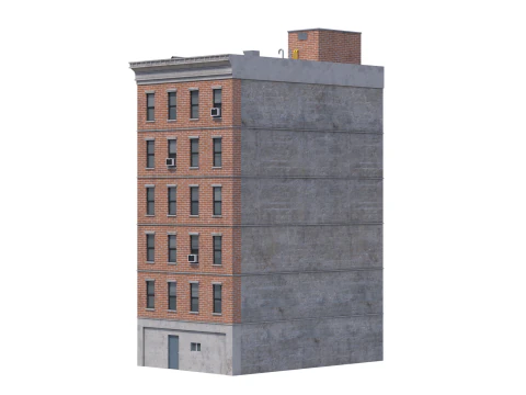 Apartment Building 2 3D Model