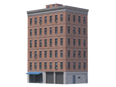 Apartment Building 2 3D Model