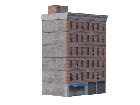 Apartment Building 2 3D Model