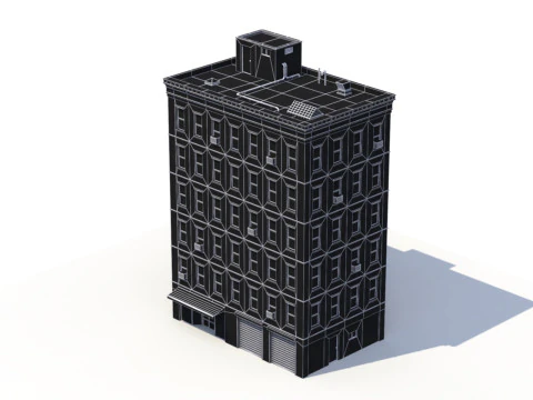 Apartment Building 2 3D Model