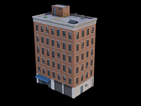Apartment Building 2 3D मॉडल