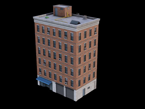 Apartment Building 2 3D Model