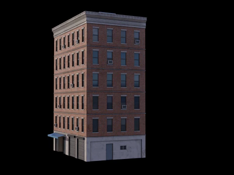 Apartment Building 2 3D Model