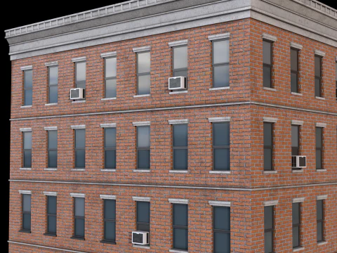Apartment Building 2 3D Model