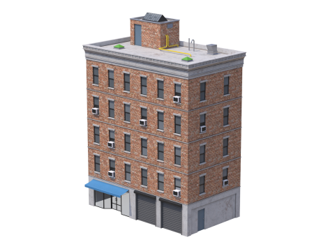 Apartment Building 3 3D Model