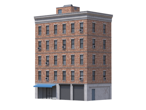 Apartment Building 3 3D Model