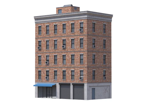 Apartment Building 3 3D Model