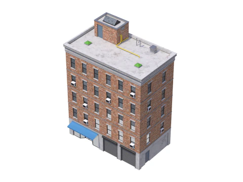 Apartment Building 3 3D Model