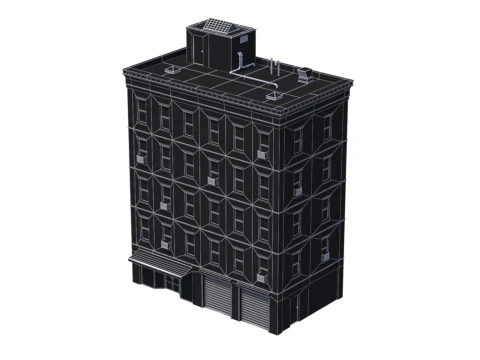 Apartment Building 3 3D Model