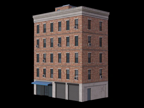 Apartment Building 3 3D Model