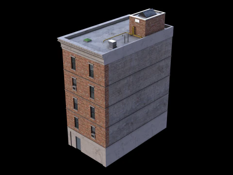 Apartment Building 3 3D Model