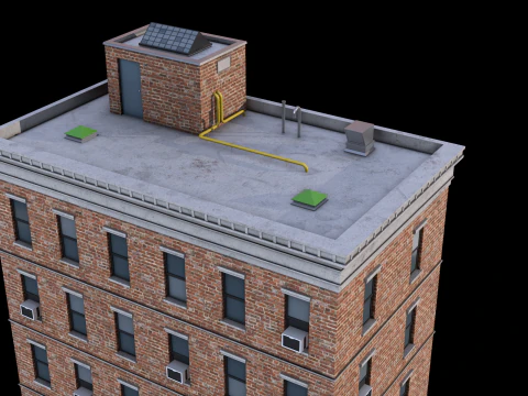 Apartment Building 3 3D Model