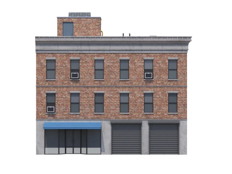 Apartment Building 4 3D Model