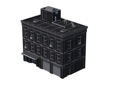 Apartment Building 4 3D Model