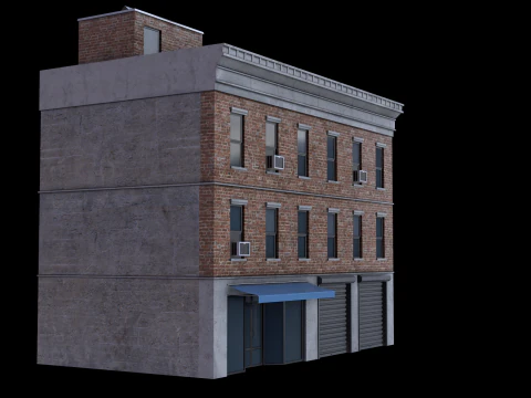 Apartment Building 4 3D Model