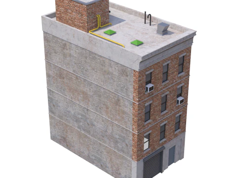 Apartment Building 5 3D Model