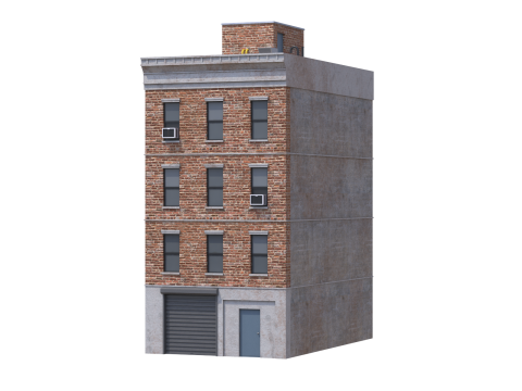 Apartment Building 5 3D Model