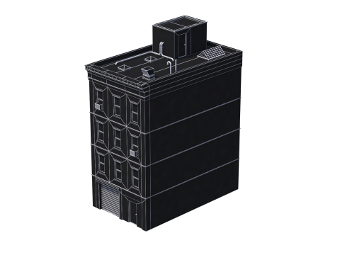 Apartment Building 5 3D Model