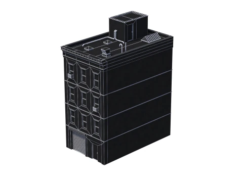 Apartment Building 5 3D Model