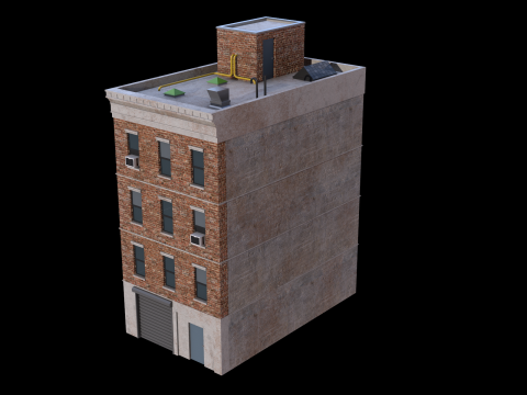 Apartment Building 5 3D Model