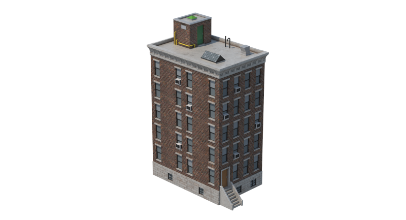Apartment Building Modèle 3D .c4d .max .obj .3ds .fbx .stl .blend 
