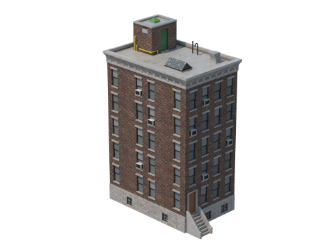 Apartment Building 3D Model