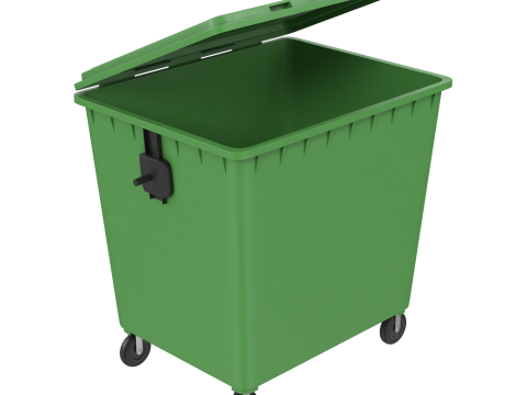 Wheeled Trash Bin Model 3D