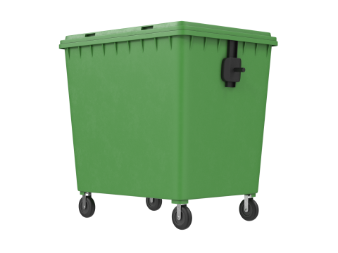 Wheeled Trash Bin Model 3D