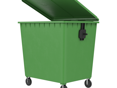 Wheeled Trash Bin Model 3D